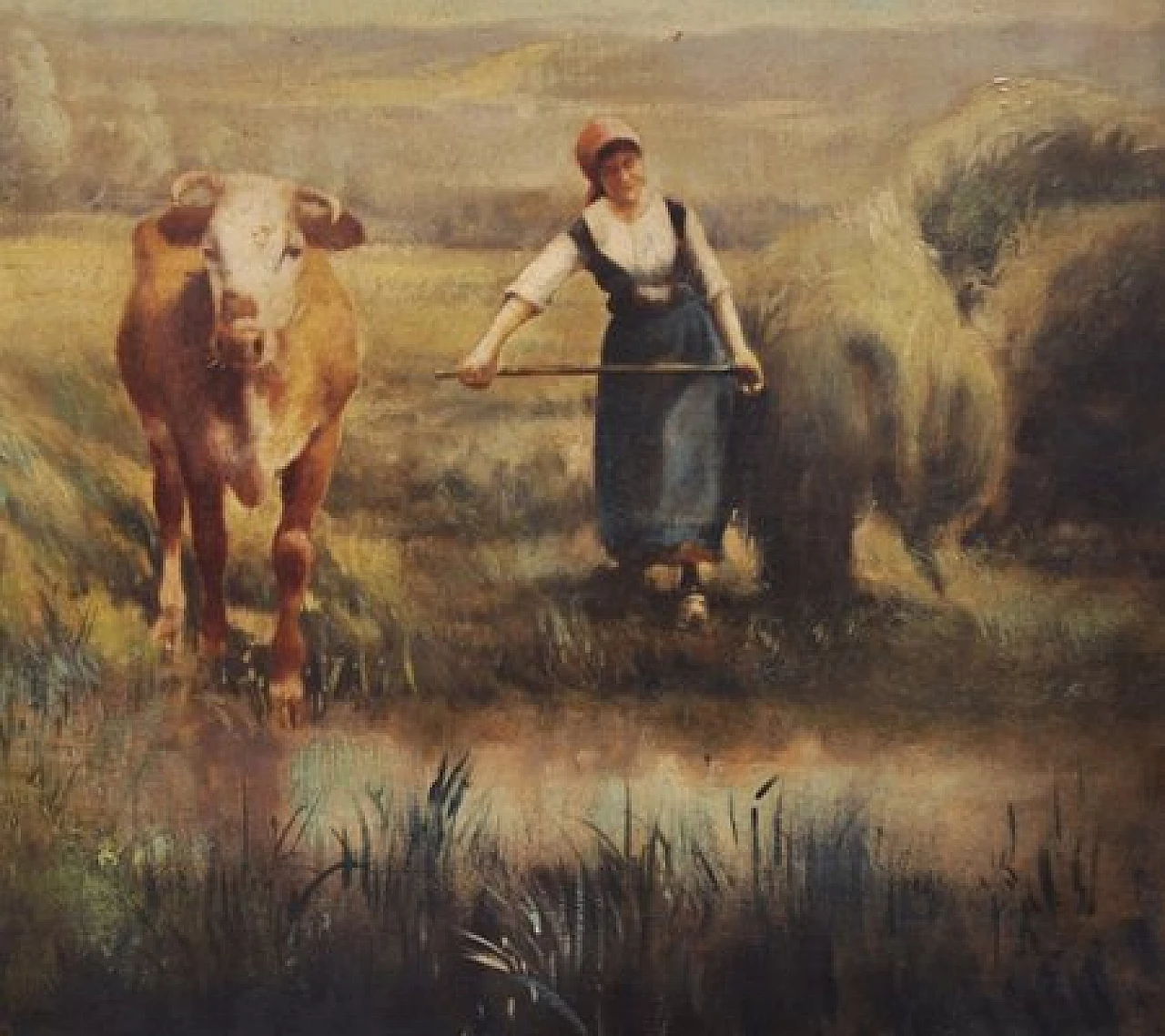 Emilio Pergola, country landscape, oil painting on canvas, 2005 4