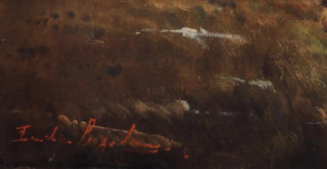 Emilio Pergola, country landscape, oil painting on canvas, 2005 5