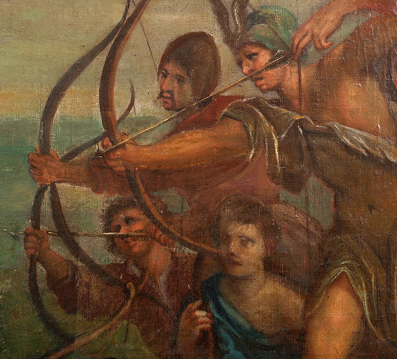 Martirio di San Sebastiano, dipinto a olio su tela, '600 2