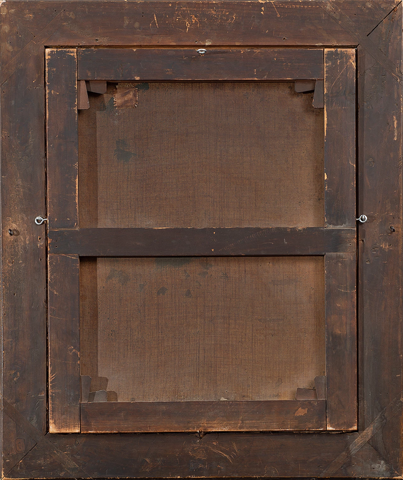 Banchetto in campagna, dipinto a olio su tela, seconda metà dell'800 5