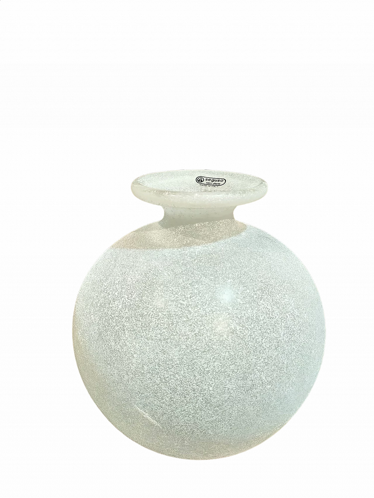 Scavo white glass vase for Seguso, 1980s 8