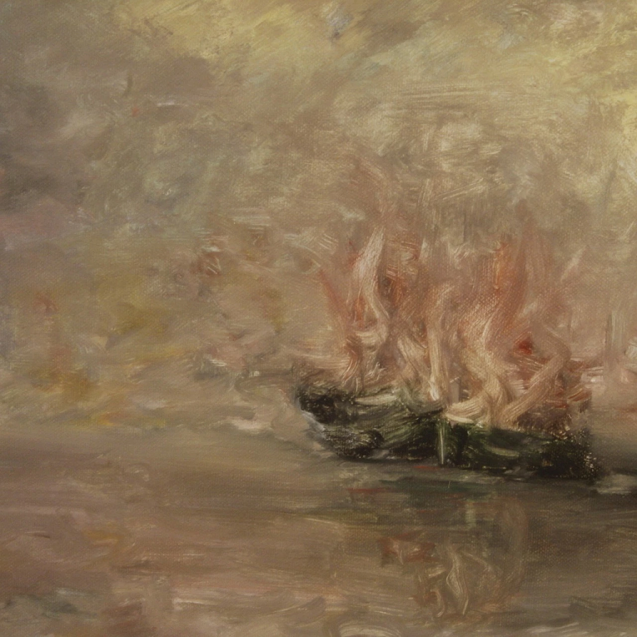 Paesaggio marittimo in stile Impressionista, dipinto a olio su tela 9