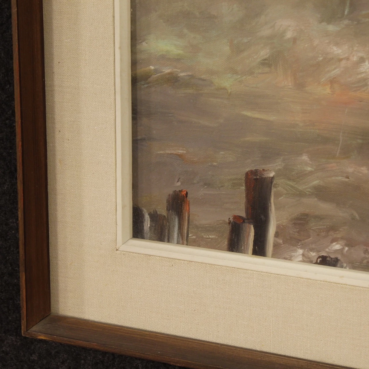 Paesaggio marittimo in stile Impressionista, dipinto a olio su tela 10