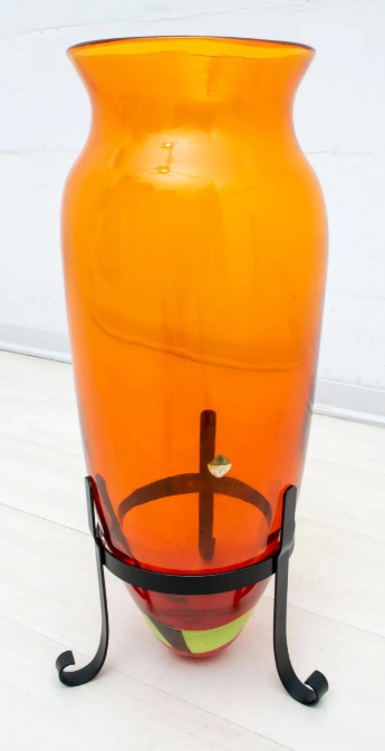 Submerged Murano glass floor vase by Archimede Seguso, 1950s 3