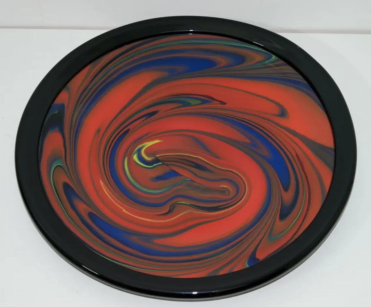 Murano glass dish Mercurio by Ottavio Missoni for Arte Vetro Murano, 1980s 2