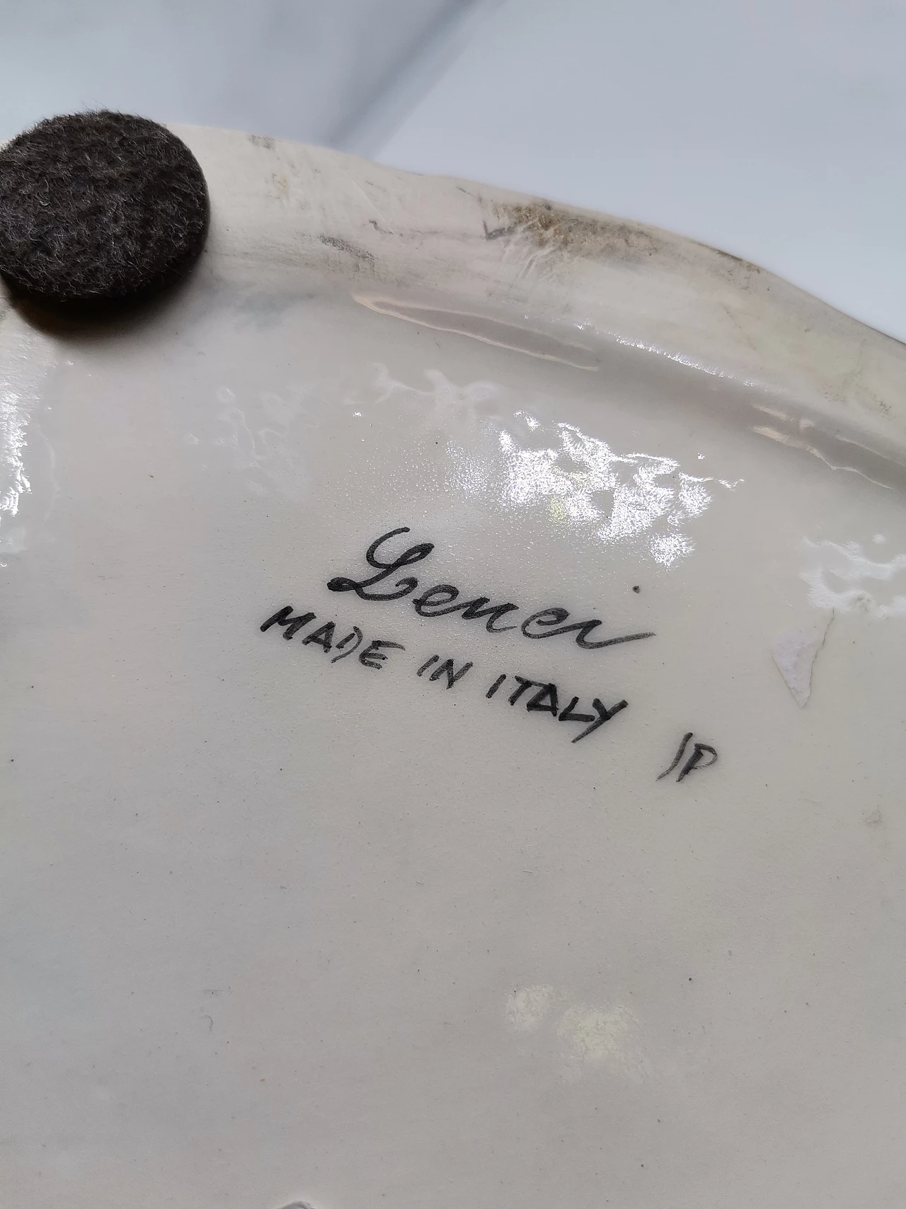 Lepre in ceramica smaltata verde scuro di Lenci, anni '50 3