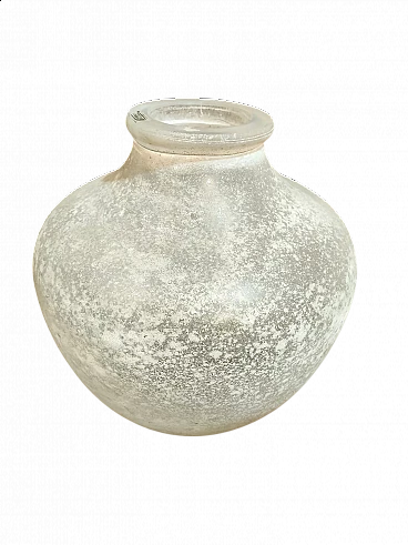Glass Scavo vase by Seguso, 1980s