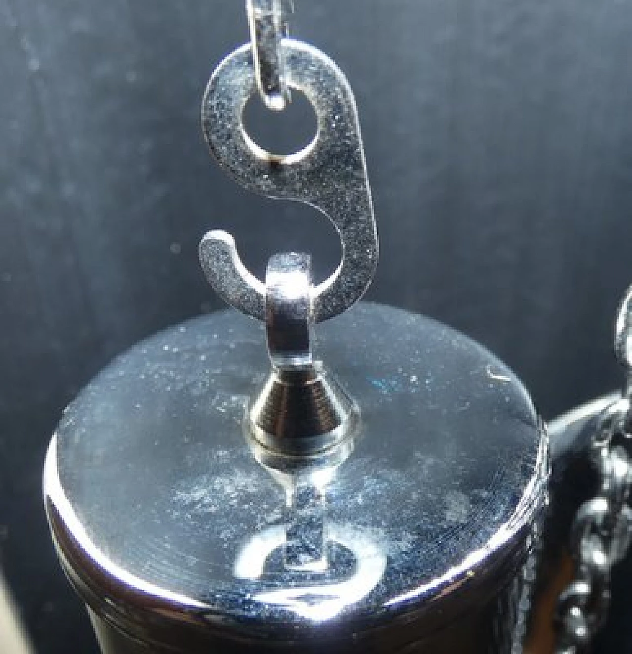 Lacquered wood, plexiglass and metal pendulum clock, 1970s 11