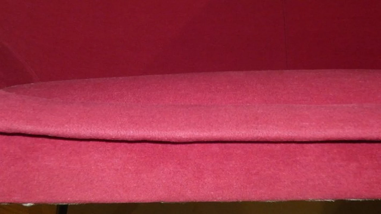Three-seater metal and velvet sofa, 1950s 20
