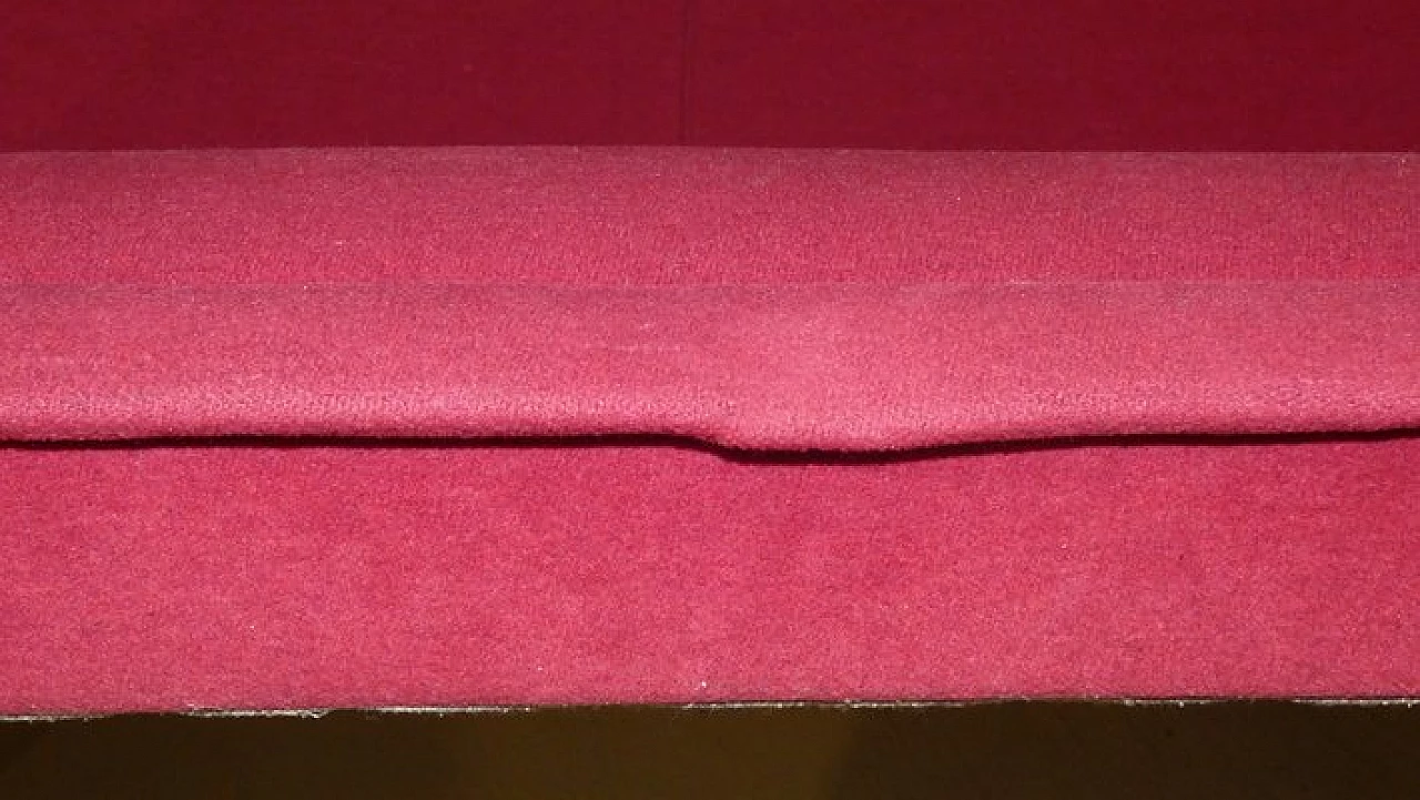 Three-seater metal and velvet sofa, 1950s 23