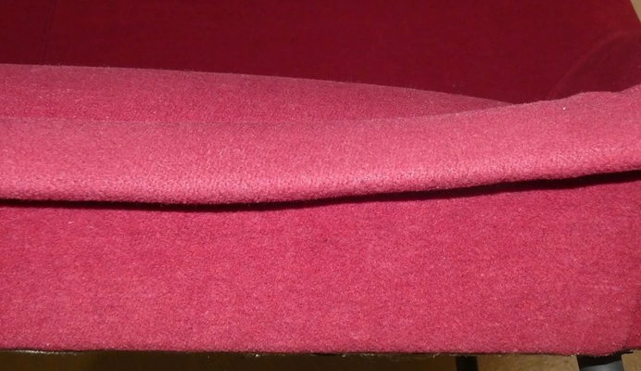 Three-seater metal and velvet sofa, 1950s 24