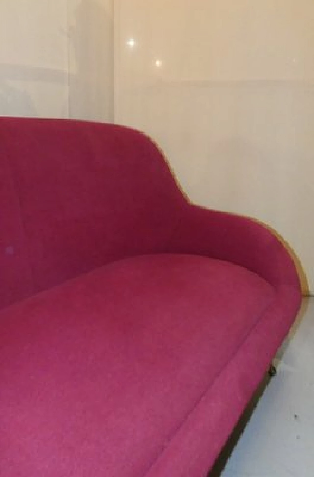Three-seater metal and velvet sofa, 1950s 27
