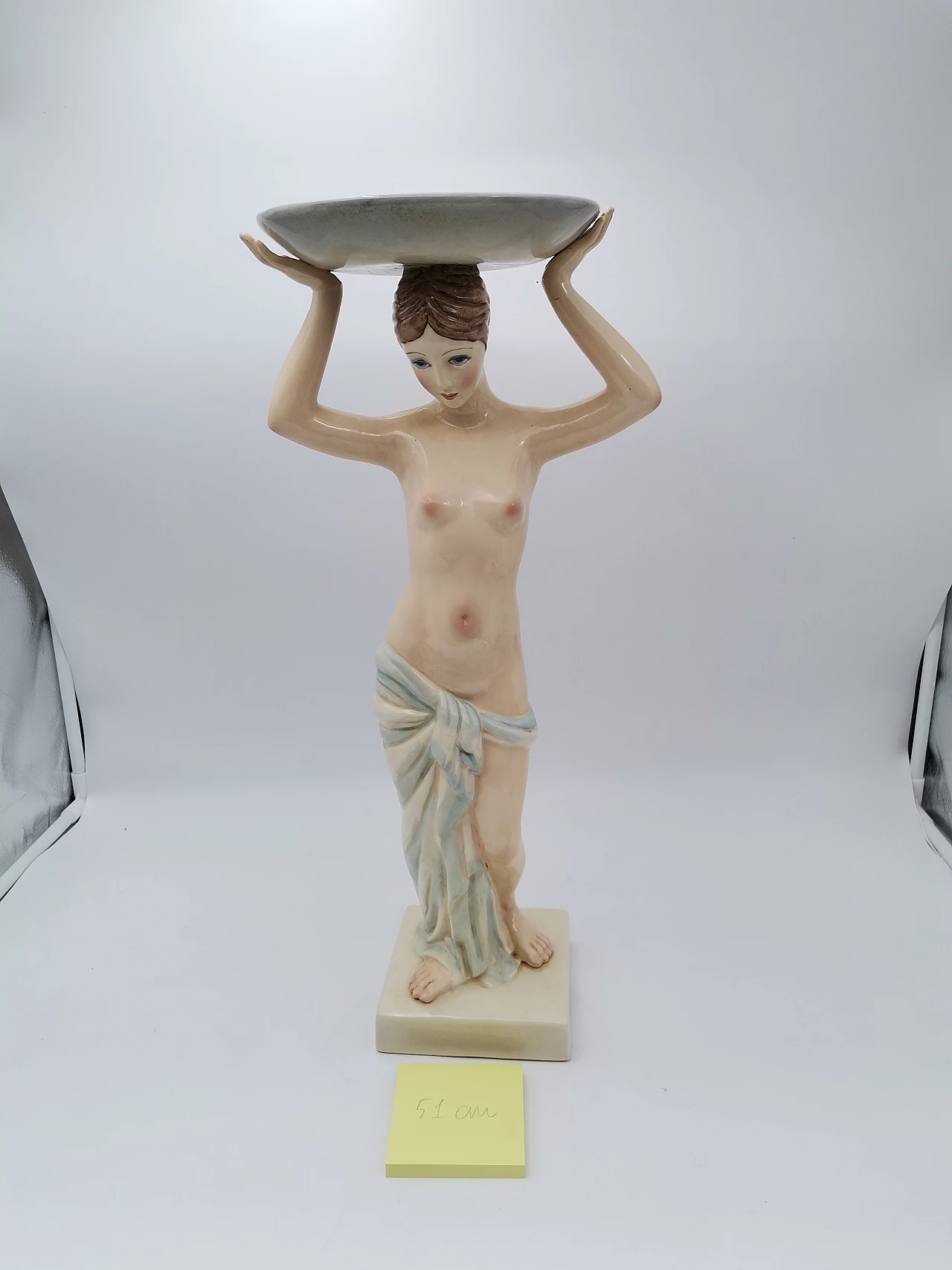 Portatrice di piatto in ceramica di Ronzan, anni '30 1