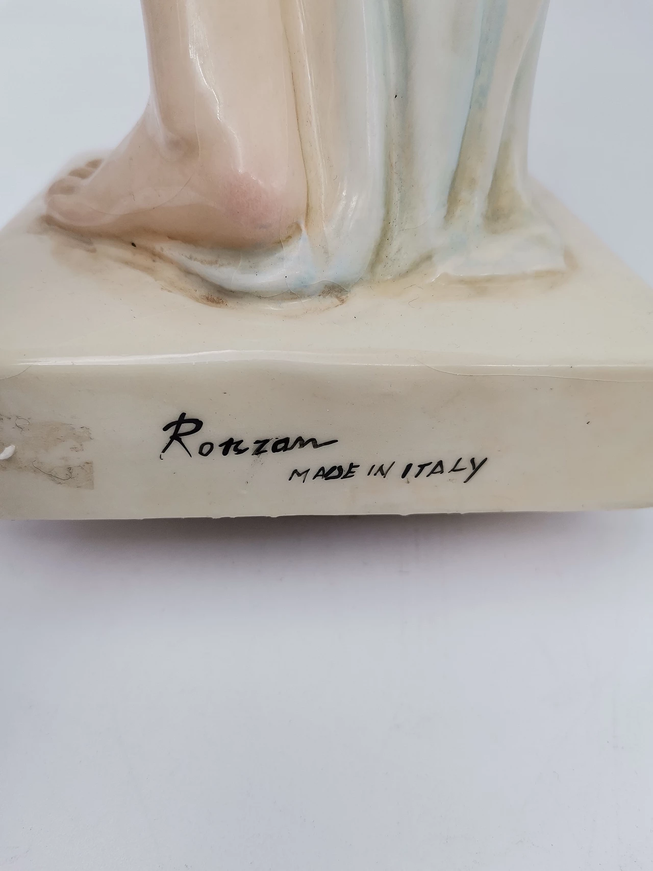 Portatrice di piatto in ceramica di Ronzan, anni '30 3