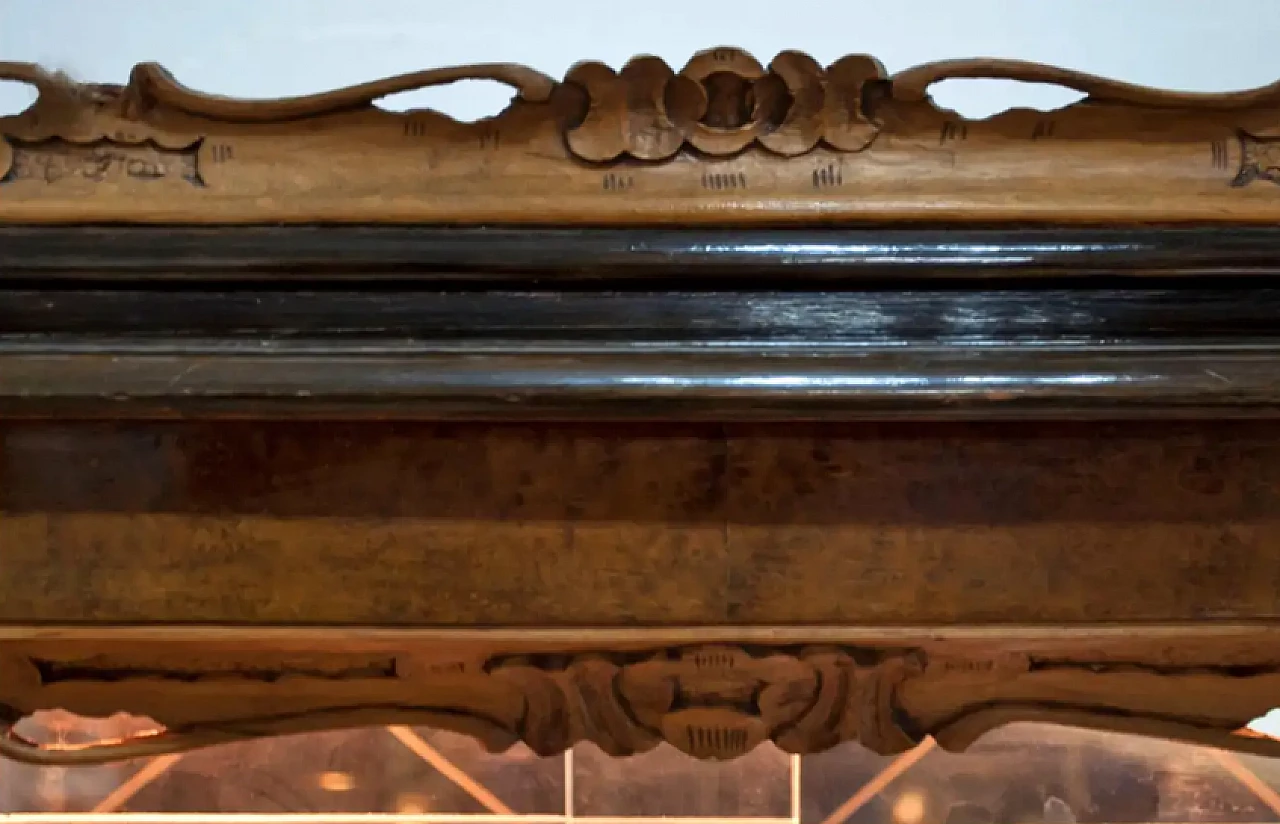 Mobile da bar in legno di noce e vetro, anni '40 8