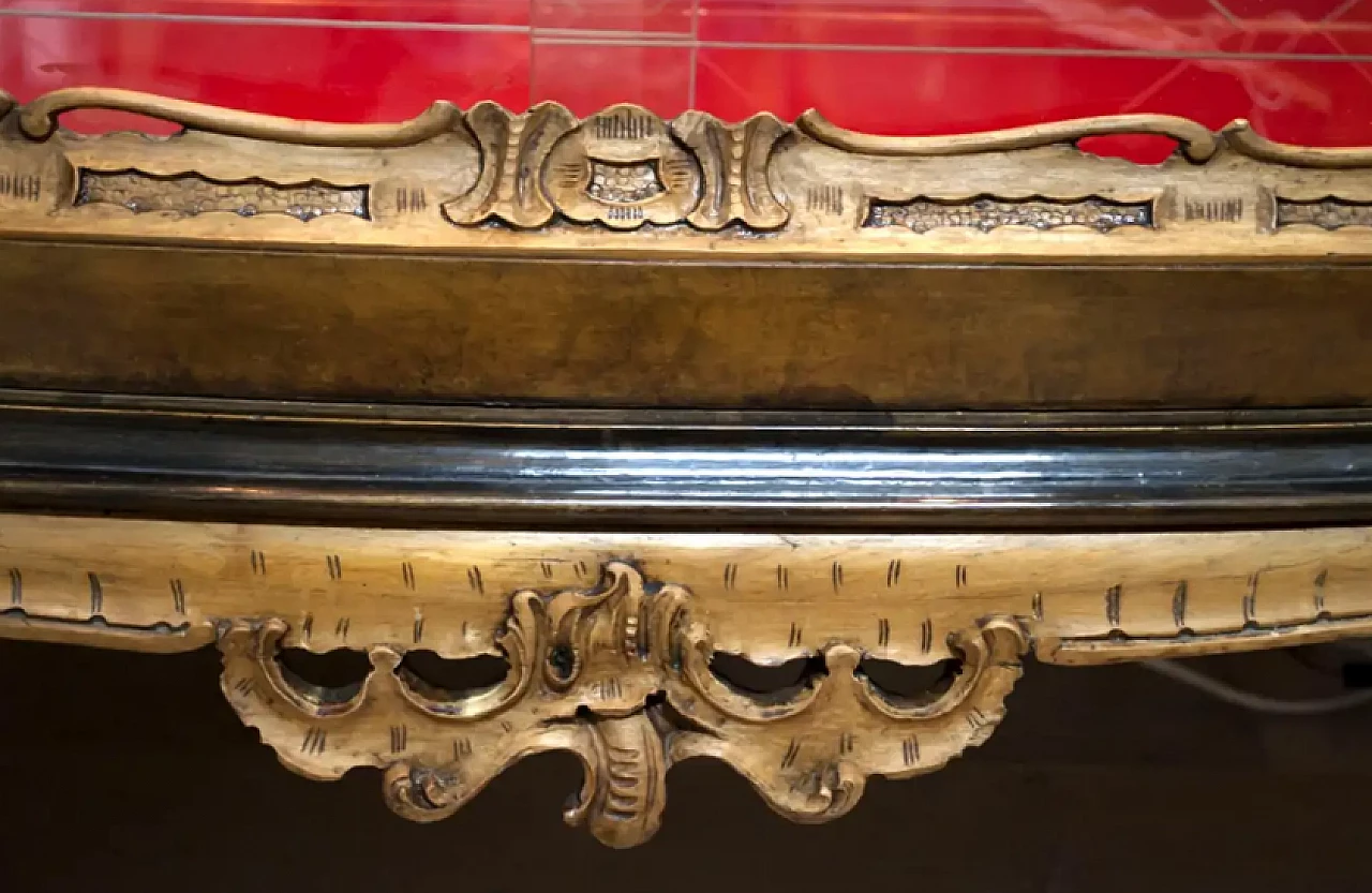 Mobile da bar in legno di noce e vetro, anni '40 9