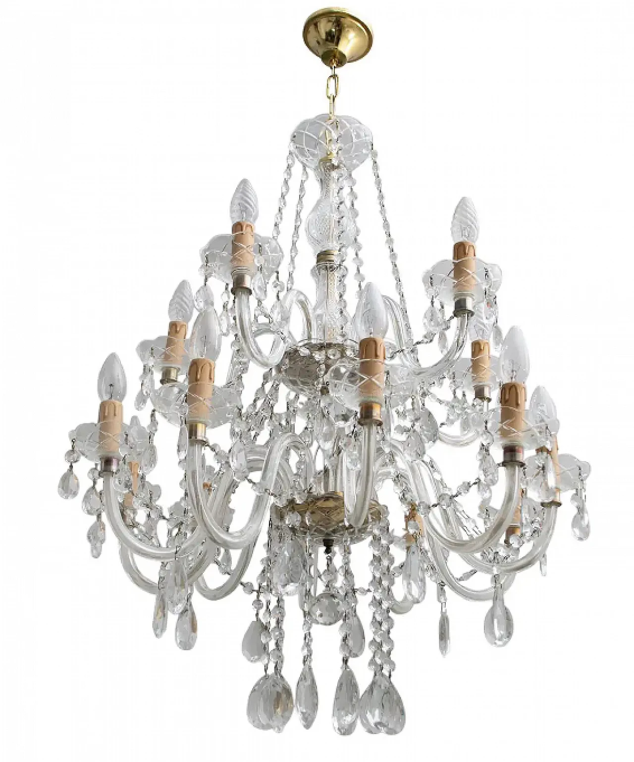 Maria Theresa, 15-light crystal chandelier, 1950s 1
