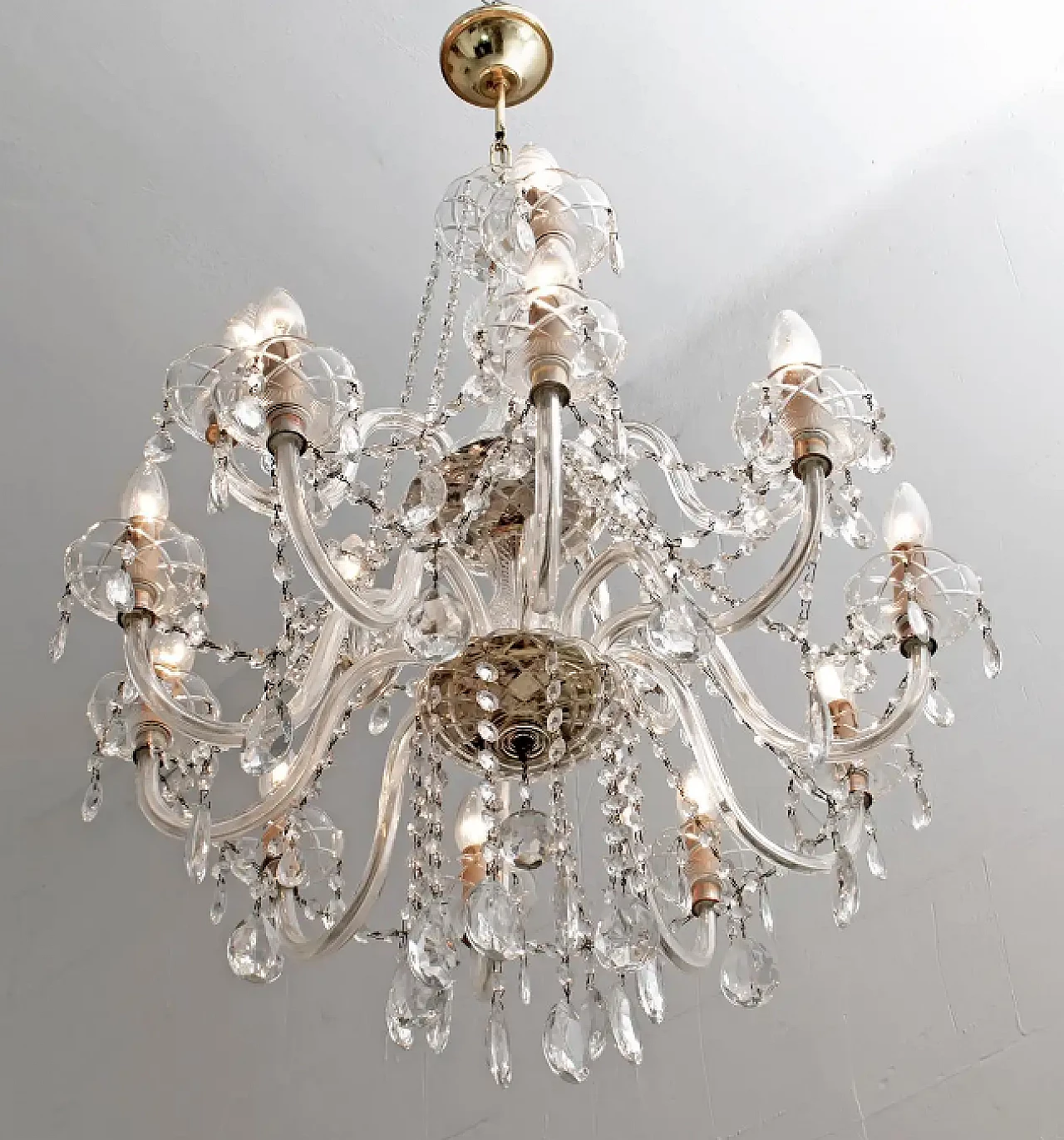 Maria Theresa, 15-light crystal chandelier, 1950s 4