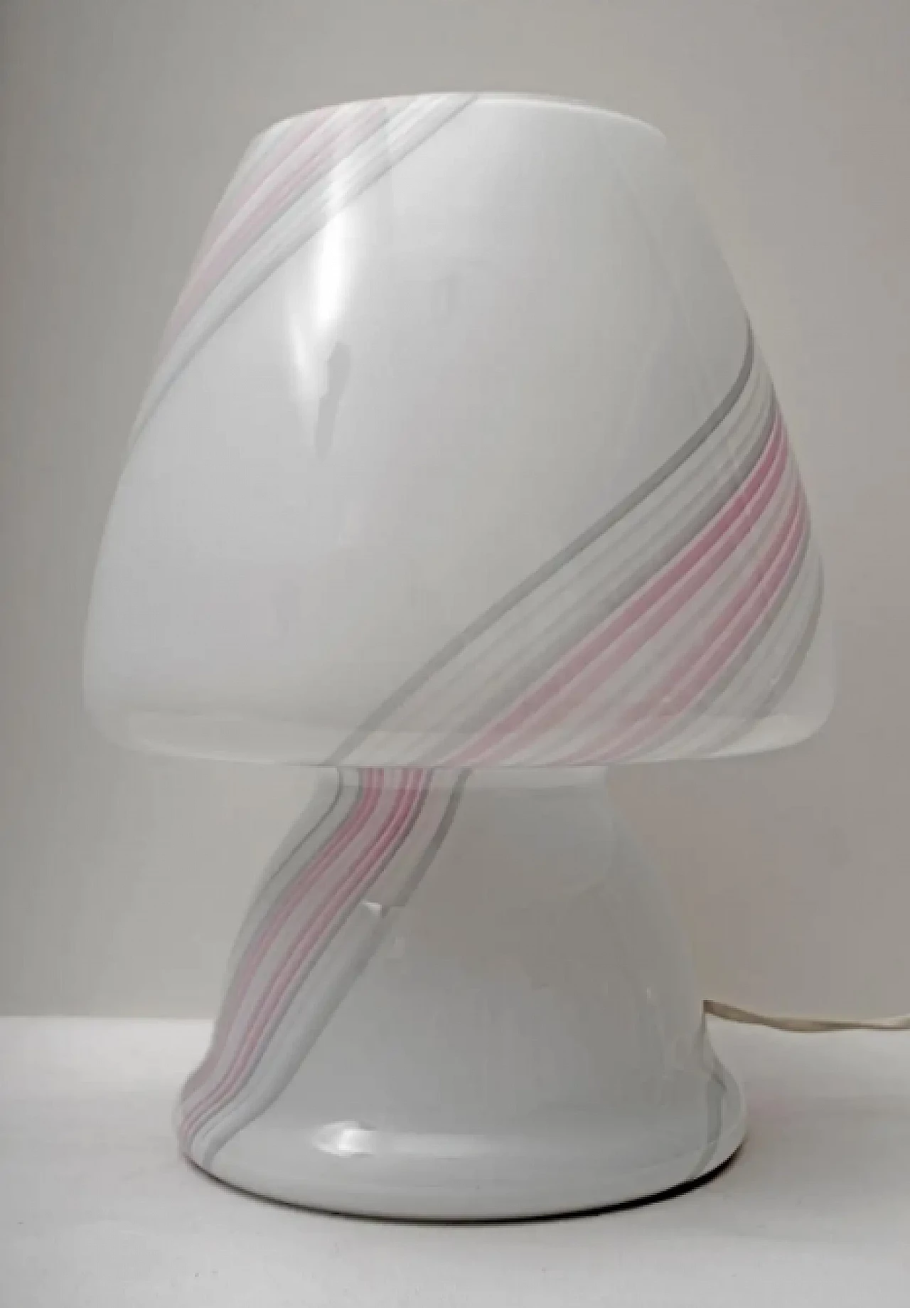 Mushroom table lamp in layered Murano glass, 1980s 3