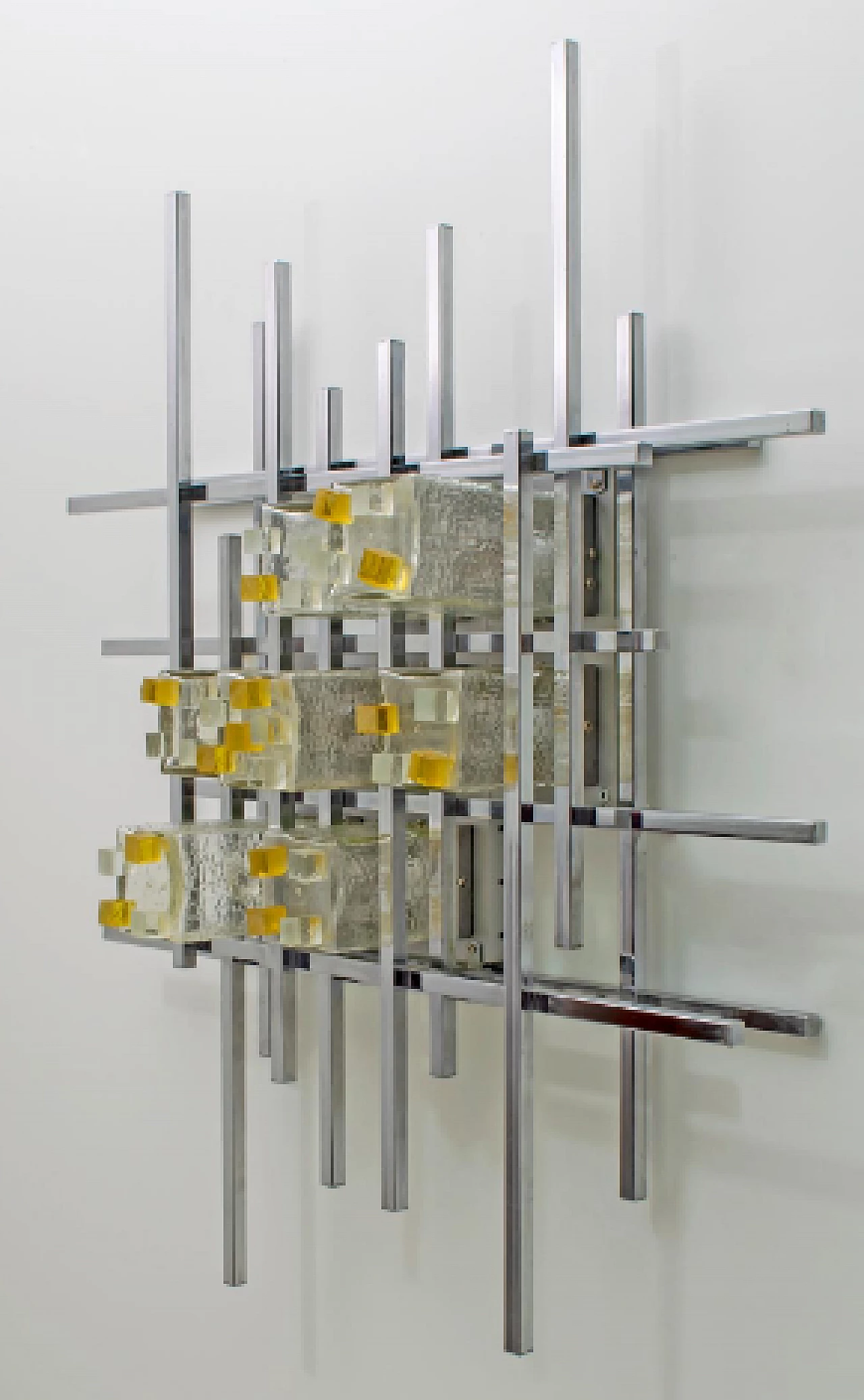 Applique in metallo e vetro di Albano Poli per Poliarte, anni '70 3