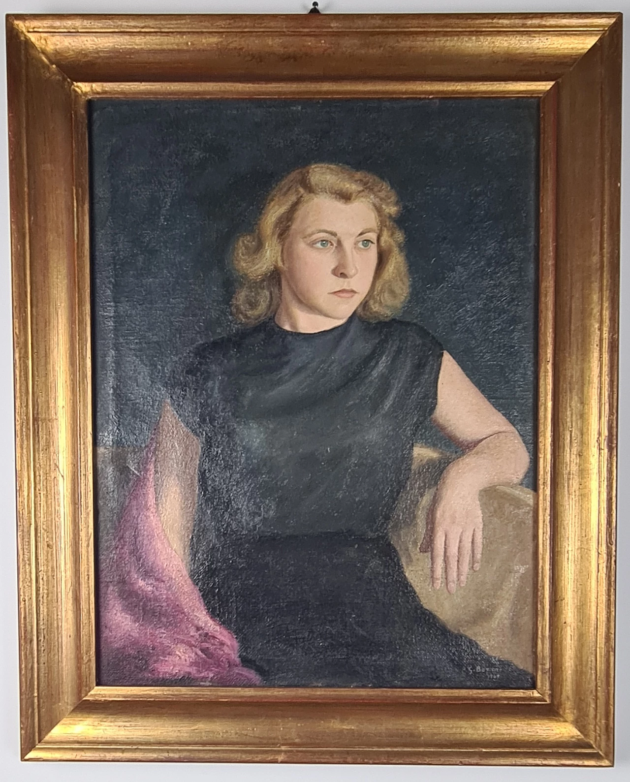 G. Botta, female portrait, oil painting on canvas, 1949 1