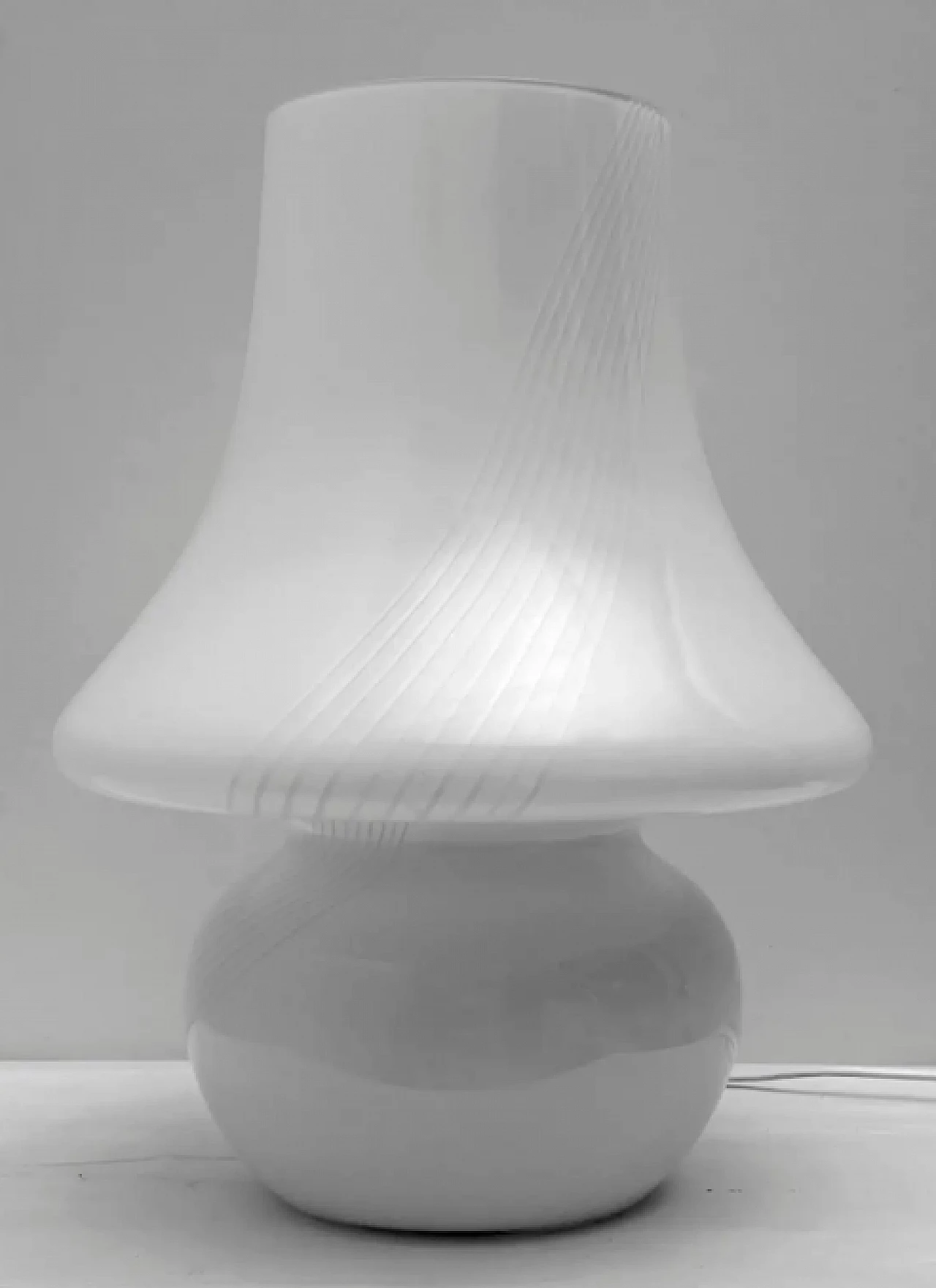 Lampada da tavolo a fungo in vetro di Murano, anni '70 5