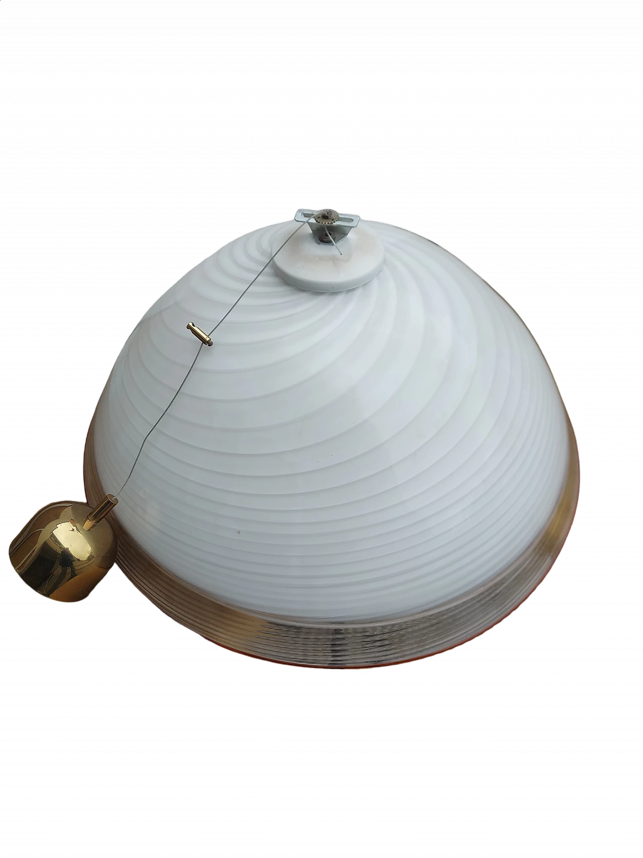 Lampada a sospensione in vetro di Murano, anni '70 5