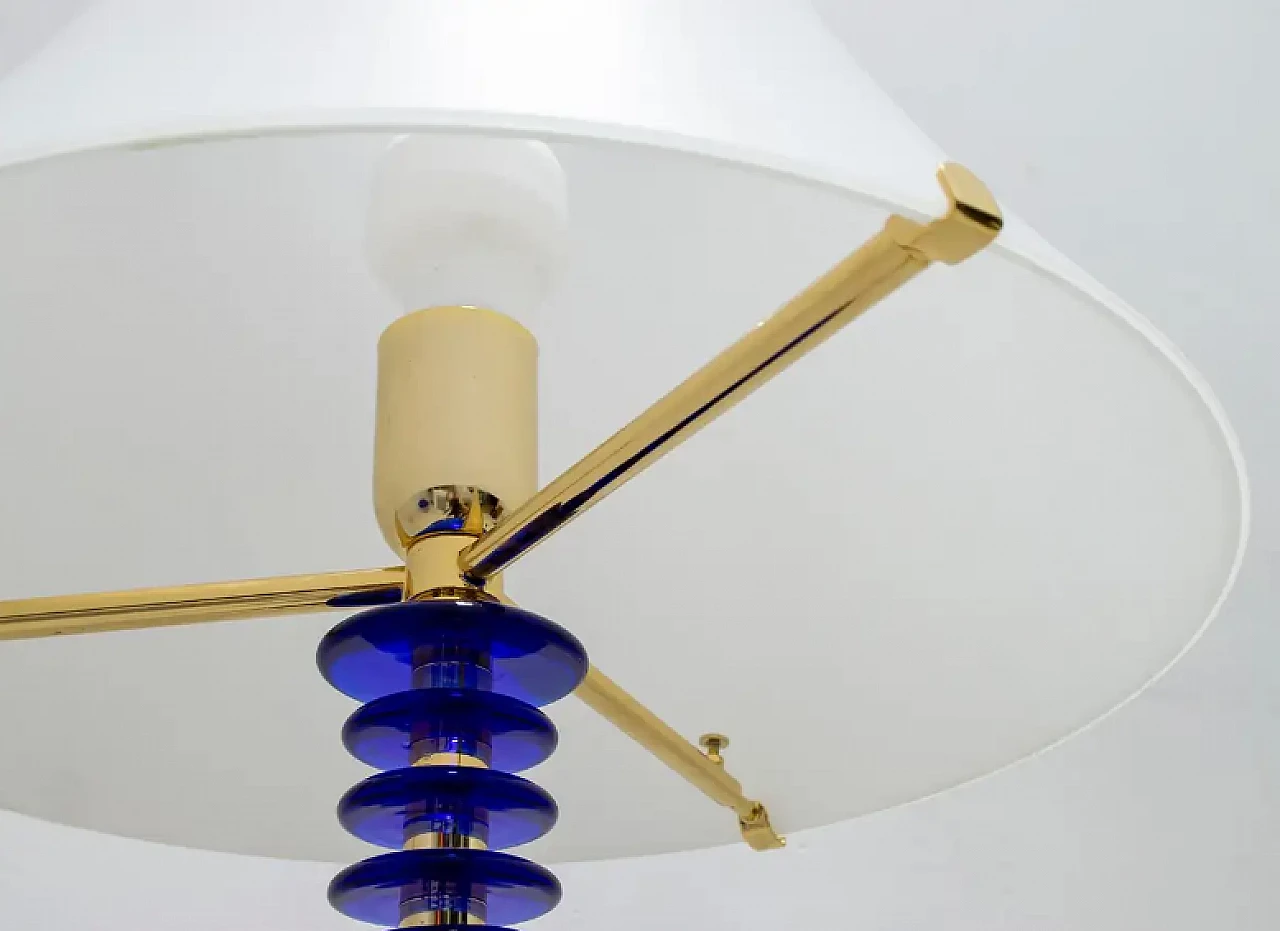 Floor lamp in brass and layered Murano glass, 1980s 5