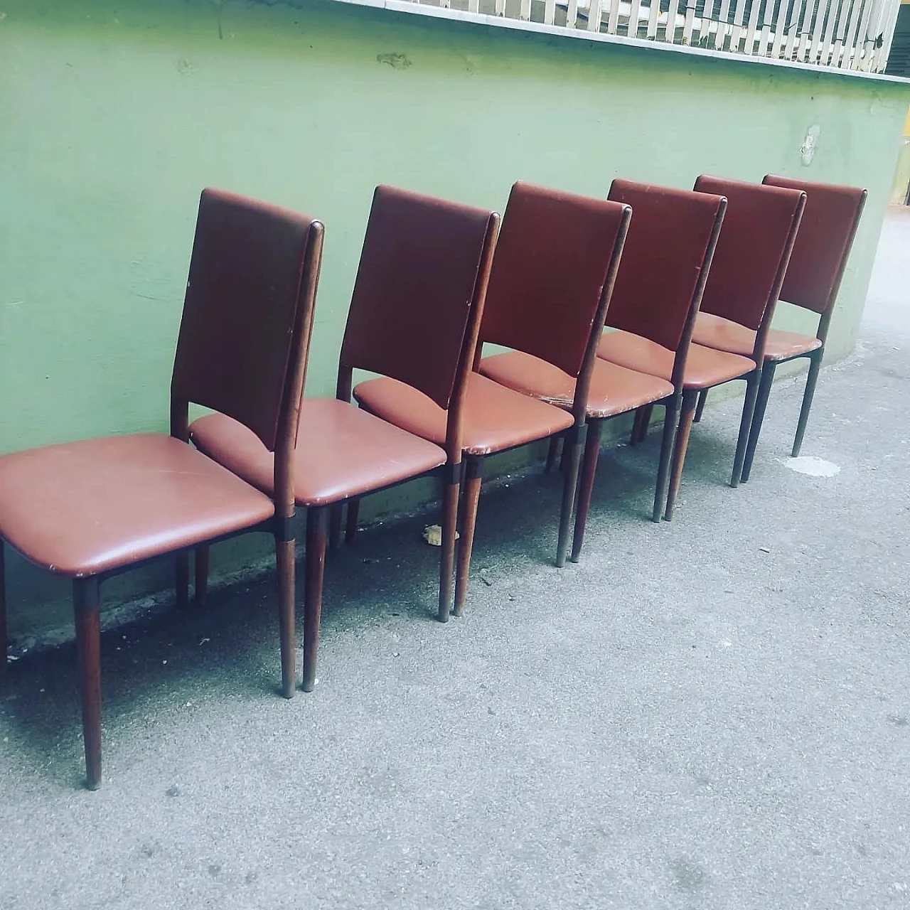 6 Sedie di Eugenio Gerli per Tecno, anni '60 1