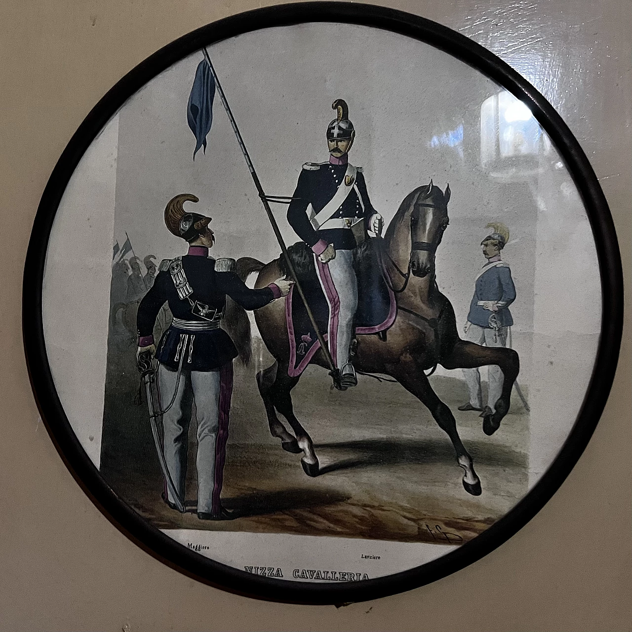 Nizza Cavalleria print with lancer, early 20th century 1