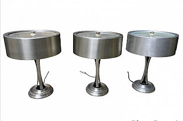 3 Metal table lamps by Oscar Torlasco, 1960s