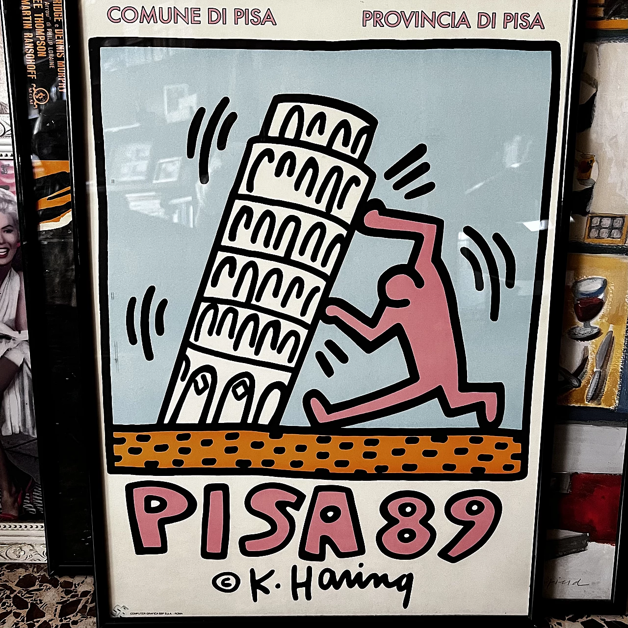 Poster Pisa 89 di Keith Haring, prima edizione, 1989 1