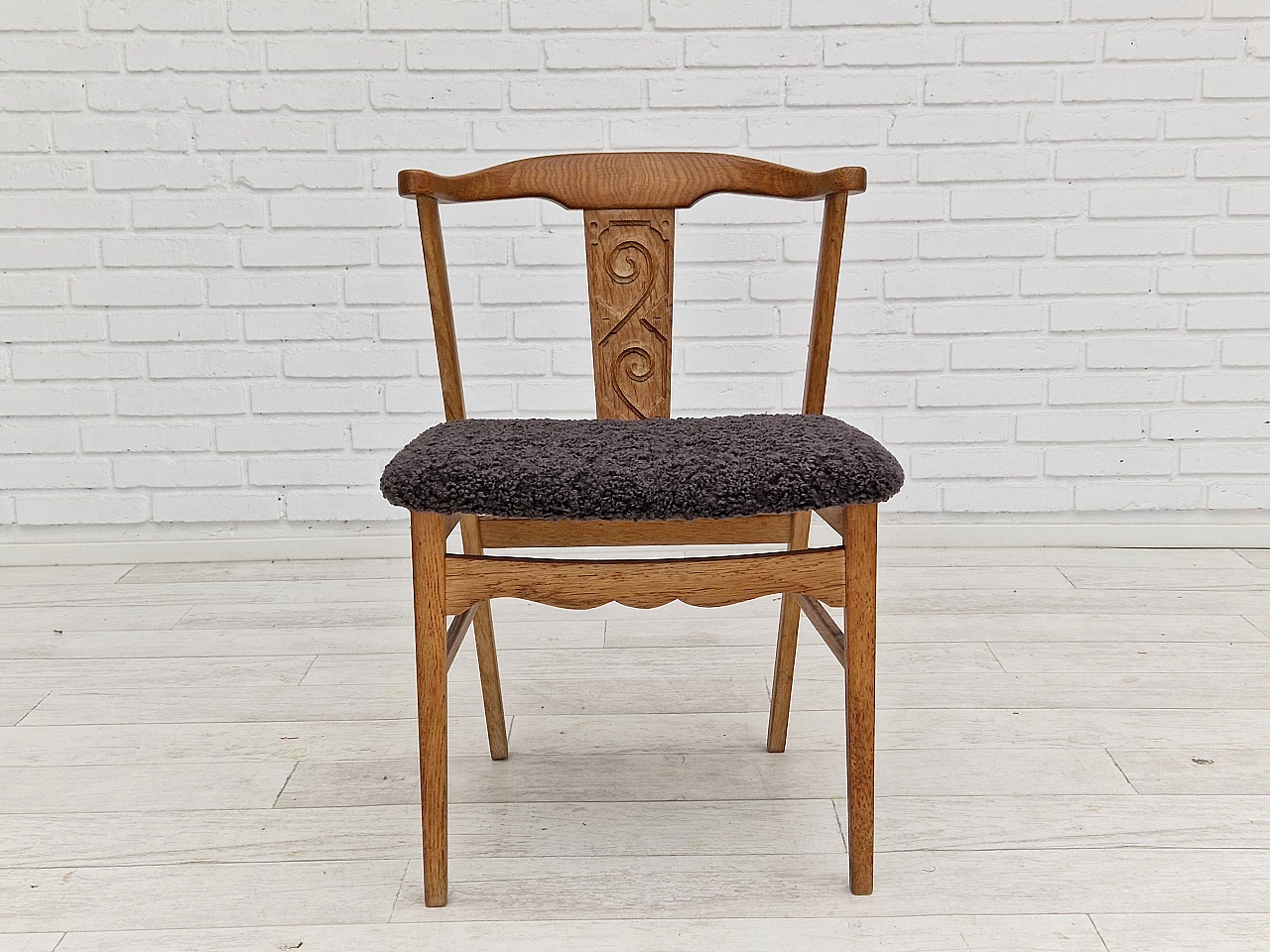 4 Danish oak chairs by Henning Kjærnulf, 1960s 7