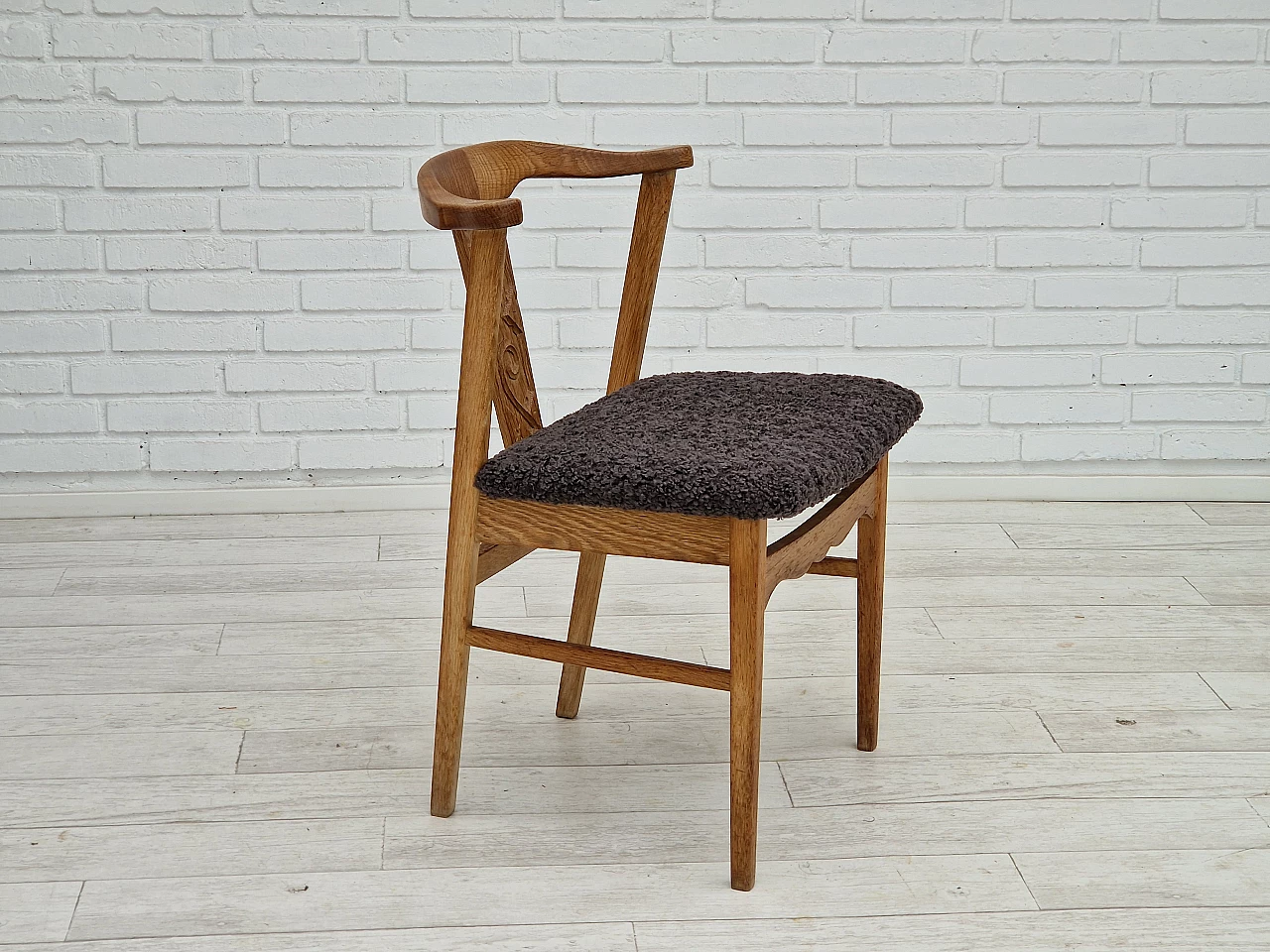 4 Danish oak chairs by Henning Kjærnulf, 1960s 9