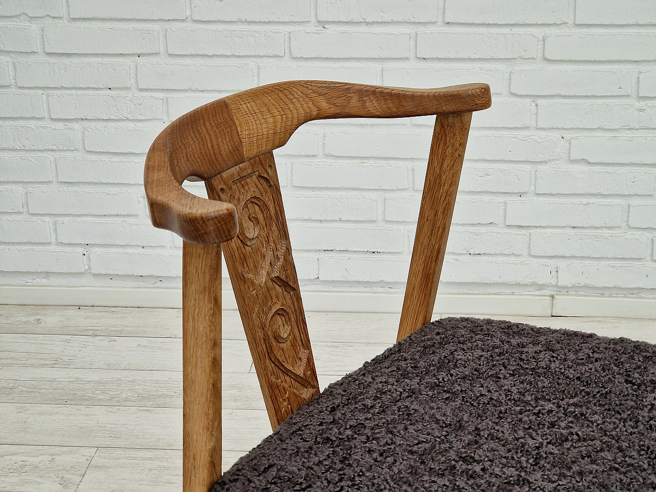 4 Danish oak chairs by Henning Kjærnulf, 1960s 11