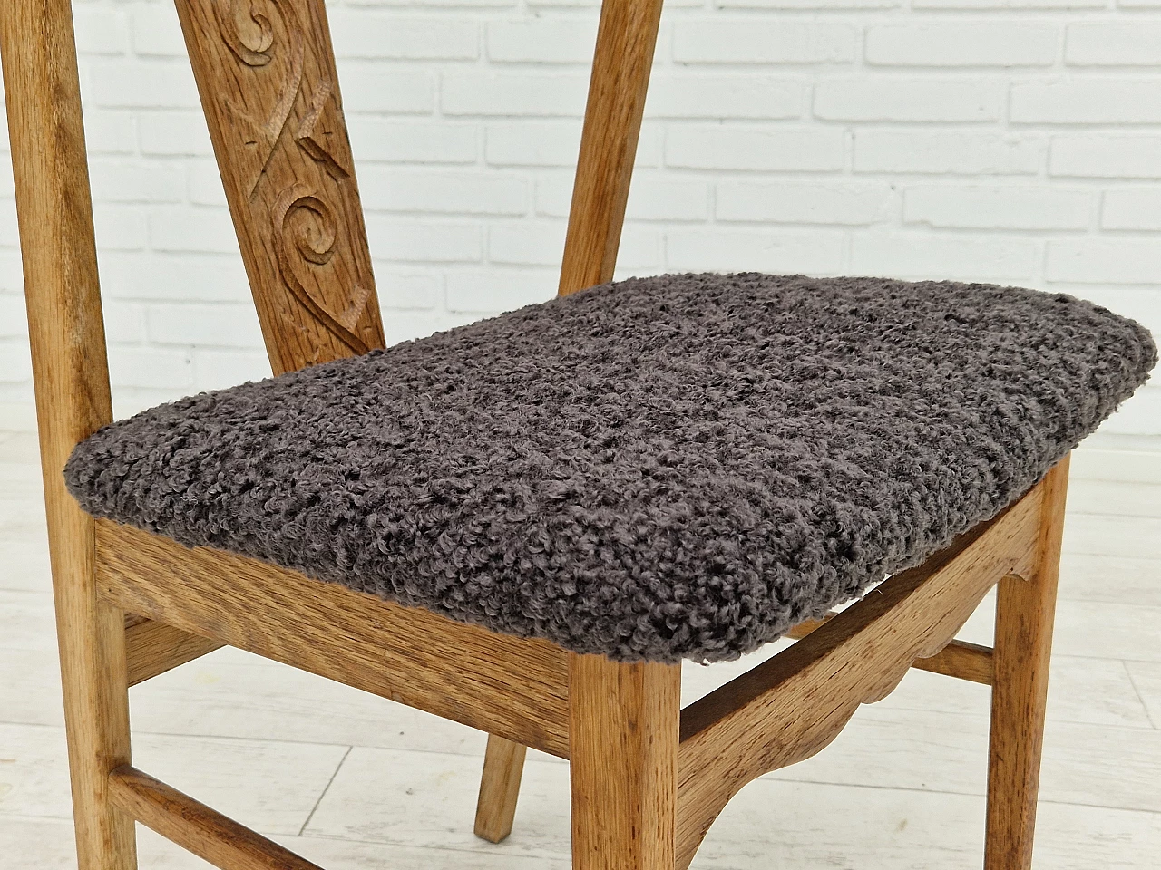 4 Danish oak chairs by Henning Kjærnulf, 1960s 22