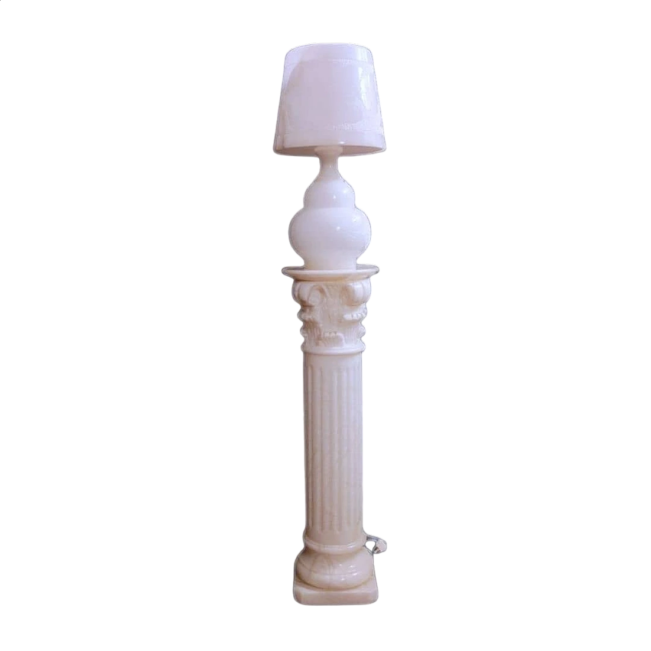 Alabaster floor lamp with column, 1980s 1396951