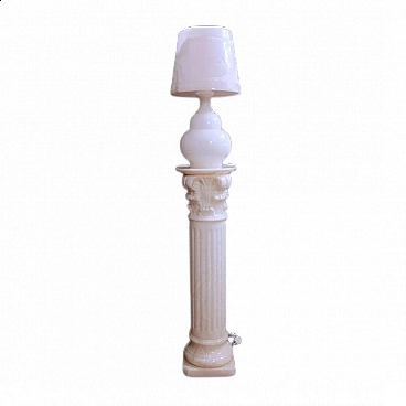 Alabaster floor lamp with column, 1980s