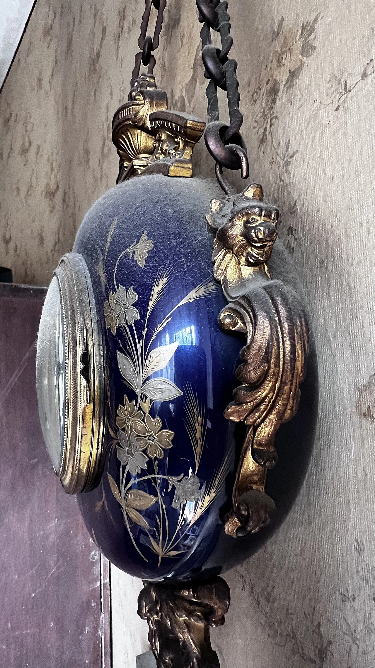 Orologio da parete in ceramica, seconda meta' 800 5