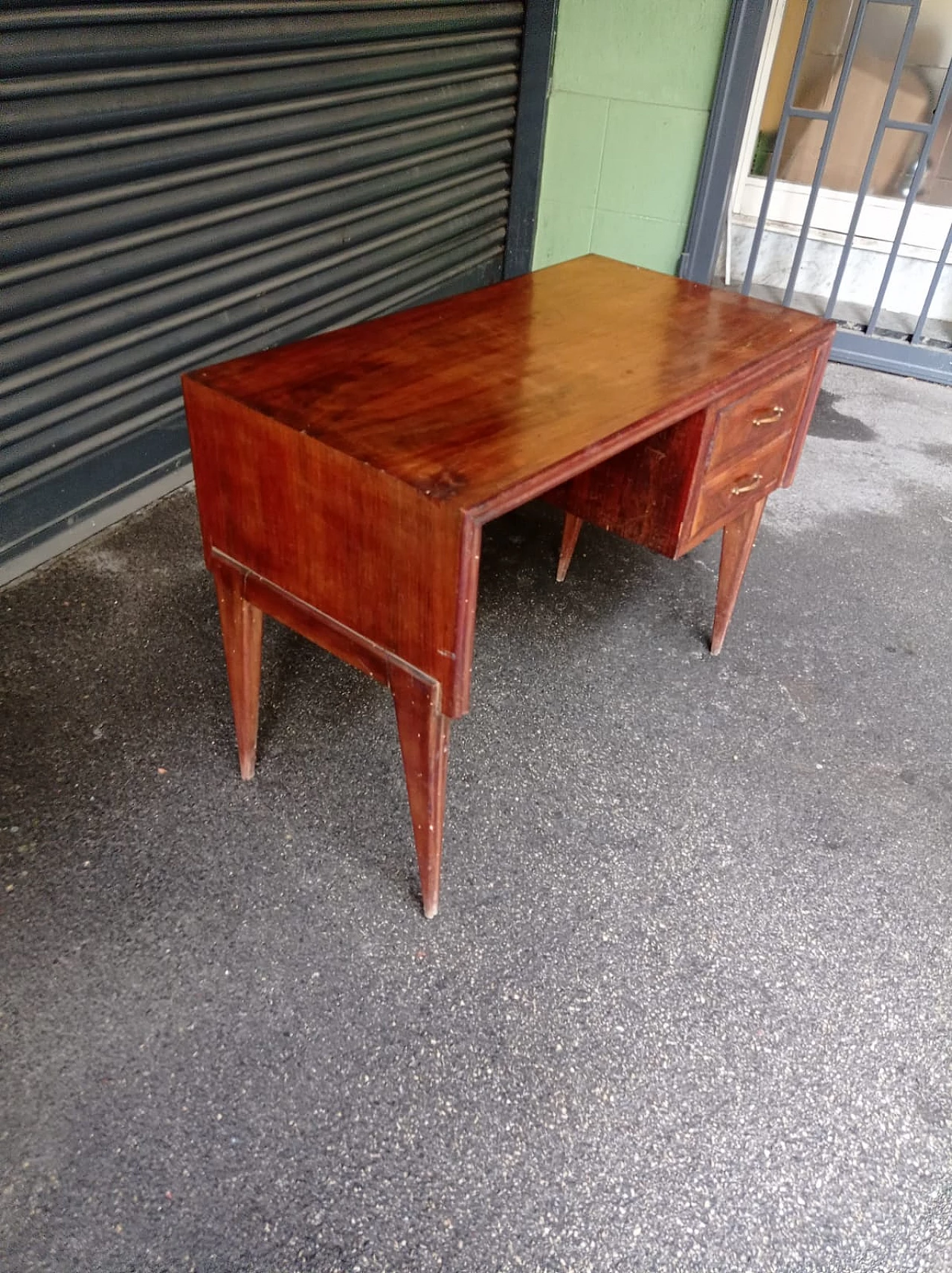 Wood writing desk by Vittorio Dassi, 1960s 2