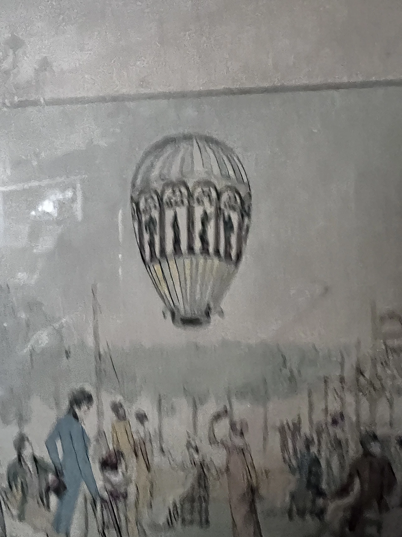 Montgolfière lancée à Tivoli 1800, stampa, anni '50 3