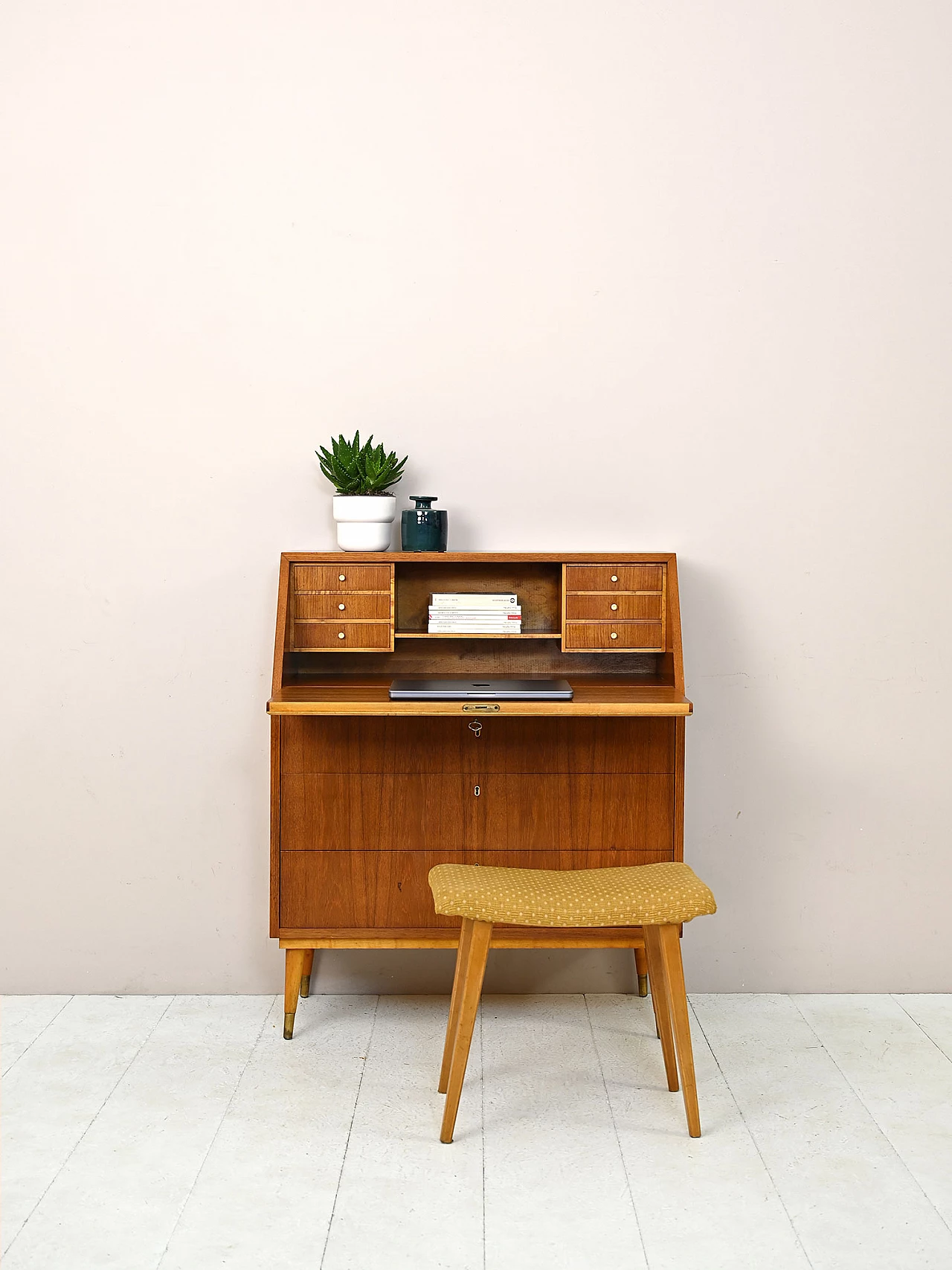 Scandinavian teak secrétaire, 1960s 3