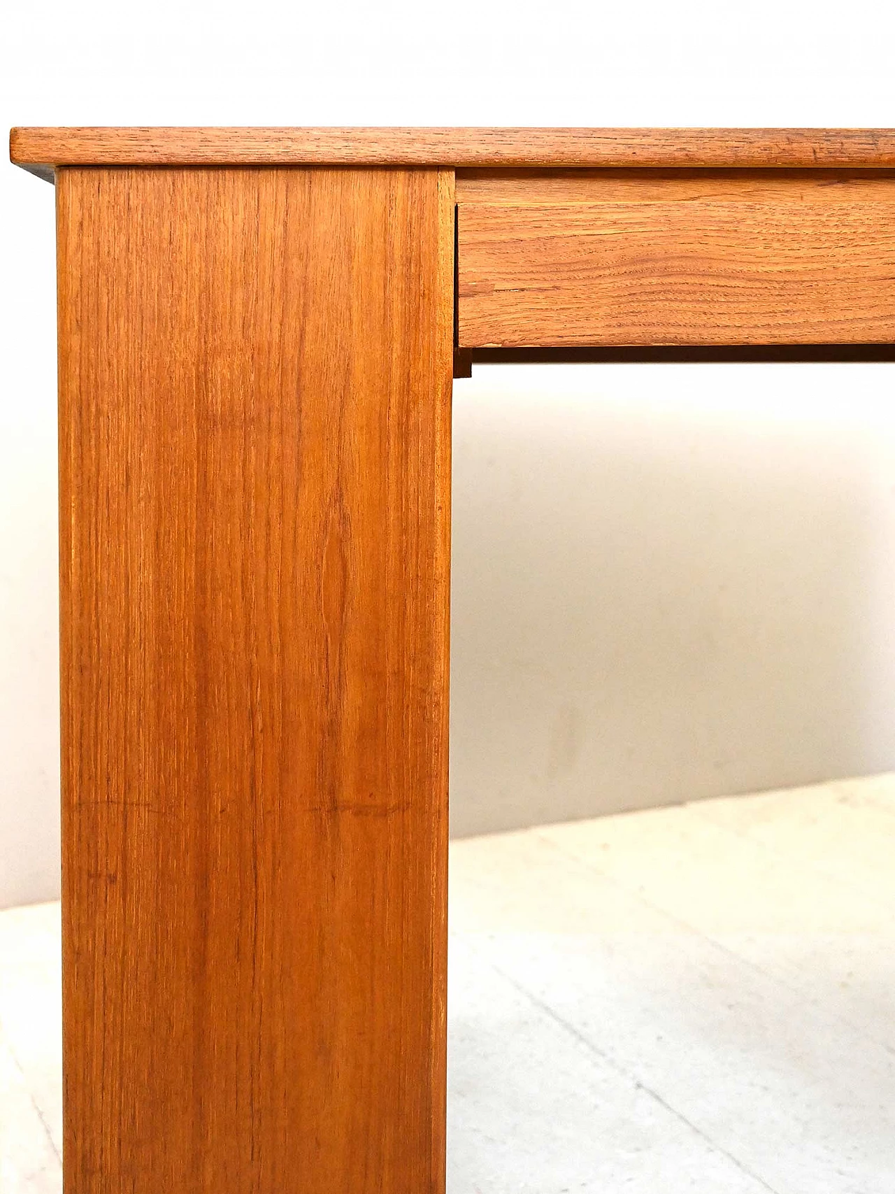 Swedish teak desk with drawers and shelving, 1960s 10