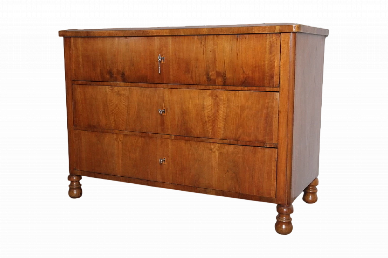 Direttorio walnut panelled dresser with three drawers, early 19th century 12