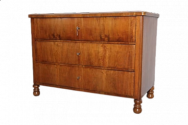 Direttorio walnut panelled dresser with three drawers, early 19th century