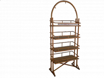 Bakery display stand made of bamboo and faesite, 1970s