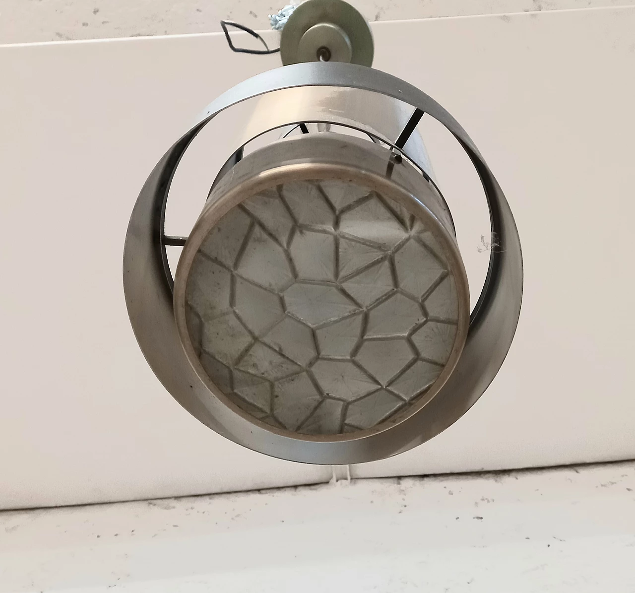 Metal hanging lamp attributed to Stilnovo, 1960s 2