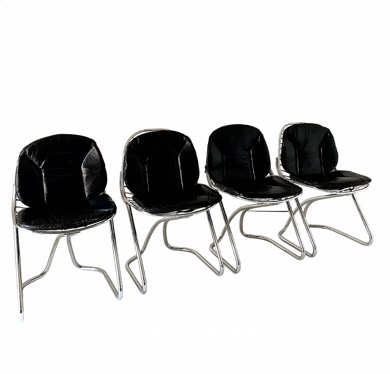 4 Living room chairs by Gastone Rinaldi for RIMA, 1970s 14