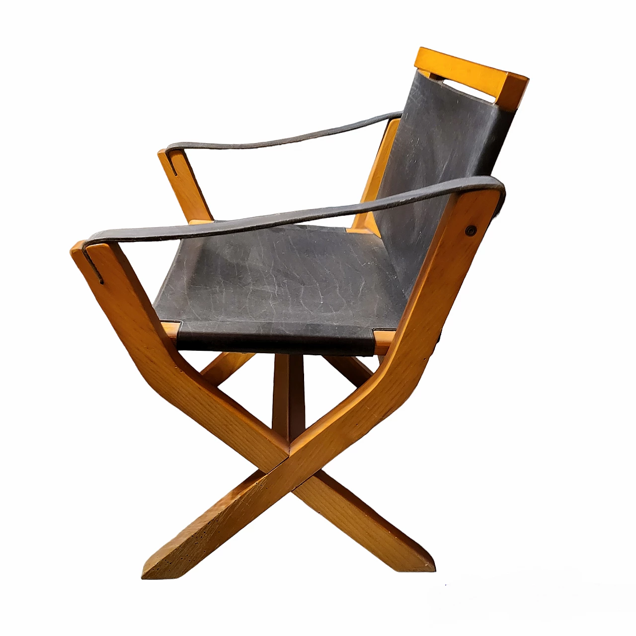 4 Wood and leather Kiu armchairs by LuxorItalia 4