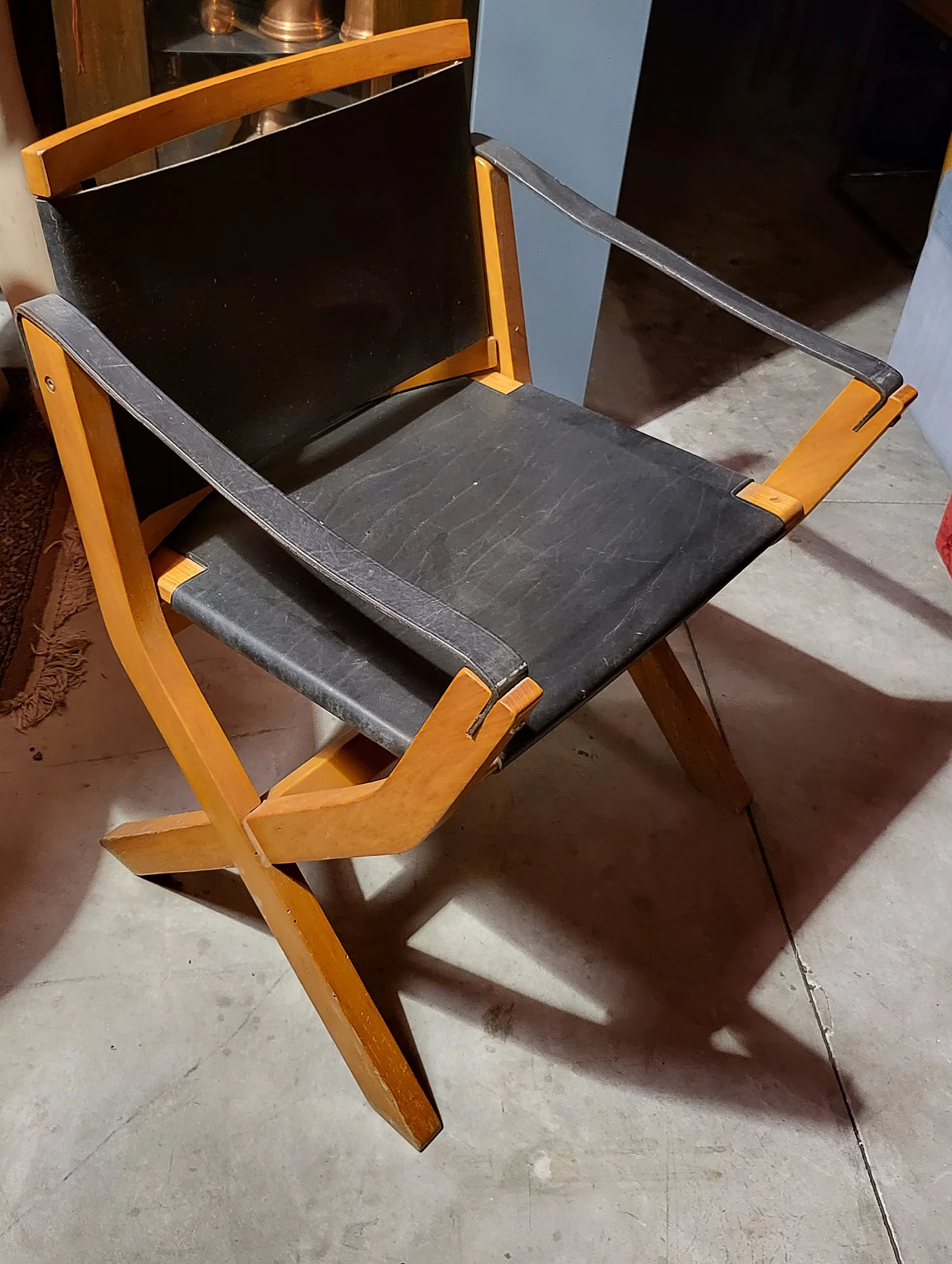 4 Wood and leather Kiu armchairs by LuxorItalia 11
